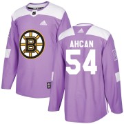 Adidas Jack Ahcan Boston Bruins Men's Authentic Fights Cancer Practice Jersey - Purple