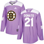 Adidas Ted Donato Boston Bruins Men's Authentic Fights Cancer Practice Jersey - Purple