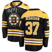 Fanatics Branded Patrice Bergeron Boston Bruins Youth Breakaway Home 2019 Stanley Cup Final Bound Jersey - Black