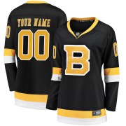 Fanatics Branded Custom Boston Bruins Women's Premier Custom Breakaway Alternate Jersey - Black