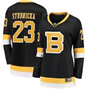 Fanatics Branded Jack Studnicka Boston Bruins Women's Premier Breakaway Alternate Jersey - Black