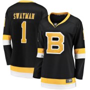 Fanatics Branded Jeremy Swayman Boston Bruins Women's Premier Breakaway Alternate Jersey - Black
