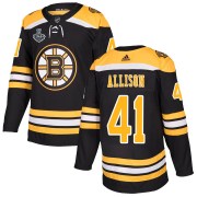Adidas Jason Allison Boston Bruins Youth Authentic Home 2019 Stanley Cup Final Bound Jersey - Black
