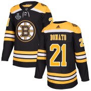 Adidas Ted Donato Boston Bruins Youth Authentic Home 2019 Stanley Cup Final Bound Jersey - Black