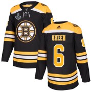 Adidas Ted Green Boston Bruins Youth Authentic Black Home 2019 Stanley Cup Final Bound Jersey - Green