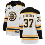 Fanatics Branded Patrice Bergeron Boston Bruins Women's Breakaway Away 2019 Stanley Cup Final Bound Jersey - White