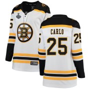 Fanatics Branded Brandon Carlo Boston Bruins Women's Breakaway Away 2019 Stanley Cup Final Bound Jersey - White
