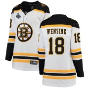 Fanatics Branded John Wensink Boston Bruins Women's Breakaway Away 2019 Stanley Cup Final Bound Jersey - White