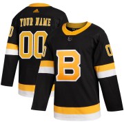 Adidas Custom Boston Bruins Youth Authentic Custom Alternate Jersey - Black