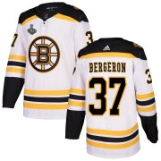 Adidas Patrice Bergeron Boston Bruins Youth Authentic Away 2019 Stanley Cup Final Bound Jersey - White