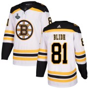 Adidas Anton Blidh Boston Bruins Youth Authentic Away 2019 Stanley Cup Final Bound Jersey - White