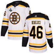 Adidas David Krejci Boston Bruins Youth Authentic Away 2019 Stanley Cup Final Bound Jersey - White