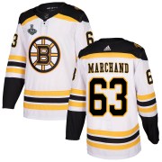Adidas Brad Marchand Boston Bruins Youth Authentic Away 2019 Stanley Cup Final Bound Jersey - White