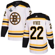 Adidas Willie O'ree Boston Bruins Youth Authentic Away 2019 Stanley Cup Final Bound Jersey - White