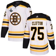 Adidas Connor Clifton Boston Bruins Men's Authentic Away 2019 Stanley Cup Final Bound Jersey - White