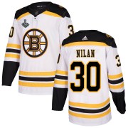 Adidas Chris Nilan Boston Bruins Men's Authentic Away 2019 Stanley Cup Final Bound Jersey - White