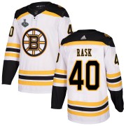 Adidas Tuukka Rask Boston Bruins Men's Authentic Away 2019 Stanley Cup Final Bound Jersey - White
