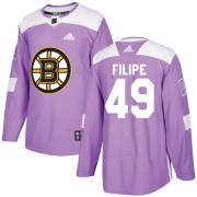 Adidas Matt Filipe Boston Bruins Youth Authentic Fights Cancer Practice Jersey - Purple