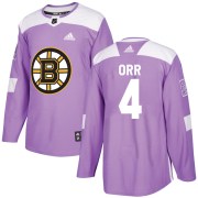 Adidas Bobby Orr Boston Bruins Youth Authentic Fights Cancer Practice Jersey - Purple