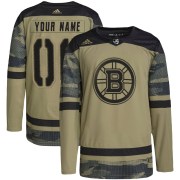 Adidas Custom Boston Bruins Men's Authentic Custom Military Appreciation Practice Jersey - Camo