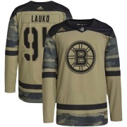 Adidas Jakub Lauko Boston Bruins Men's Authentic Military Appreciation Practice Jersey - Camo