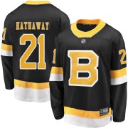 Fanatics Branded Garnet Hathaway Boston Bruins Men's Premier Breakaway Alternate Jersey - Black
