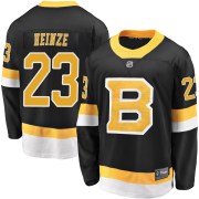 Fanatics Branded Steve Heinze Boston Bruins Men's Premier Breakaway Alternate Jersey - Black