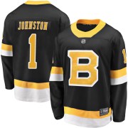 Fanatics Branded Eddie Johnston Boston Bruins Men's Premier Breakaway Alternate Jersey - Black