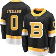 Fanatics Branded Andrei Svetlakov Boston Bruins Men's Premier Breakaway Alternate Jersey - Black
