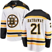 Fanatics Branded Garnet Hathaway Boston Bruins Youth Breakaway Away Jersey - White