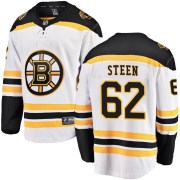 Fanatics Branded Oskar Steen Boston Bruins Youth Breakaway Away Jersey - White