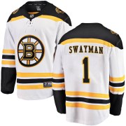 Fanatics Branded Jeremy Swayman Boston Bruins Youth Breakaway Away Jersey - White
