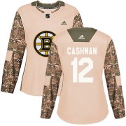 Adidas Wayne Cashman Boston Bruins Women's Authentic Veterans Day Practice Jersey - Camo