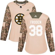 Adidas Jesper Froden Boston Bruins Women's Authentic Veterans Day Practice Jersey - Camo