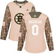 Adidas Andre Gasseau Boston Bruins Women's Authentic Veterans Day Practice Jersey - Camo