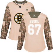 Adidas Jakub Zboril Boston Bruins Women's Authentic ized Veterans Day Practice Jersey - Camo