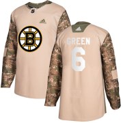 Adidas Ted Green Boston Bruins Men's Authentic Camo Veterans Day Practice Jersey - Green