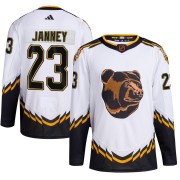 Adidas Craig Janney Boston Bruins Youth Authentic Reverse Retro 2.0 Jersey - White