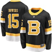Fanatics Branded Shane Bowers Boston Bruins Youth Premier Breakaway Alternate Jersey - Black