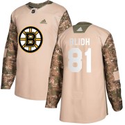 Adidas Anton Blidh Boston Bruins Youth Authentic Veterans Day Practice Jersey - Camo