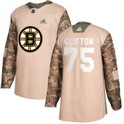 Adidas Connor Clifton Boston Bruins Youth Authentic Veterans Day Practice Jersey - Camo