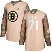 Adidas Taylor Hall Boston Bruins Youth Authentic Veterans Day Practice Jersey - Camo