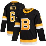 Adidas Ted Green Boston Bruins Men's Authentic Black Alternate Jersey - Green