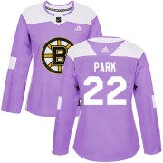 Adidas Brad Park Boston Bruins Women's Authentic Fights Cancer Practice Jersey - Purple