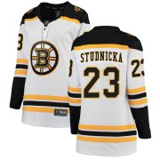Fanatics Branded Jack Studnicka Boston Bruins Women's Breakaway Away Jersey - White