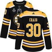 Adidas Jim Craig Boston Bruins Women's Authentic Home 2019 Stanley Cup Final Bound Jersey - Black