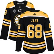 Adidas Jaromir Jagr Boston Bruins Women's Authentic Home 2019 Stanley Cup Final Bound Jersey - Black