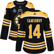 Adidas Sergei Samsonov Boston Bruins Women's Authentic Home 2019 Stanley Cup Final Bound Jersey - Black