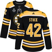 Adidas Pj Stock Boston Bruins Women's Authentic Home 2019 Stanley Cup Final Bound Jersey - Black