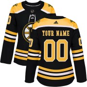 Adidas Custom Boston Bruins Women's Authentic Home Jersey - Black